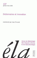 Études de linguistique appliquée, no 137
